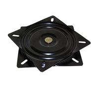 EMUCA 3196514 Plateau Tournant/Support Rotatif à 360° pour Meuble Écran Ordinateur/Poste TV en Acier, Peint Noir