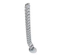 EMUCA 3196725 Goulotte articulée/organisateur passe-câble en Plastique pour table bureau Gris Métallisé