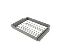 Emuca - Kit tiroir à chaussures et rack ajustable Quartz pour armoires, glissières extension totale et à fermeture douce, Module 70cm, Finition Titane