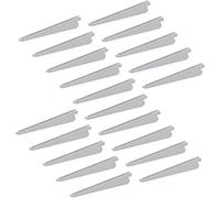 Emuca 7908612 Équerres d'étagère pour rail double perforation pas 32mm, blanc, 220mm, Set de 20 pièces