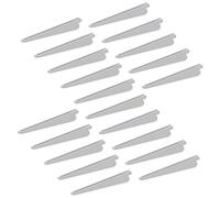 Emuca 7908912 Équerres d'étagère pour rail double perforation pas 32mm, blanc, 370mm, Set de 20 pièces