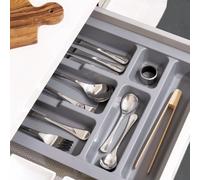 Emuca 8329521 Range couverts Optima pour tiroir universel, module 500mm, Plastique, Gris