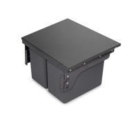 Emuca 8966123 - Poubelle coulissante latérale 2x24 L - Anthracite