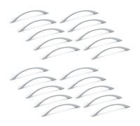 Emuca 9160925 Poignée pour meuble, CC 128mm, zamak, gris métallisé, Set de 20 pièces