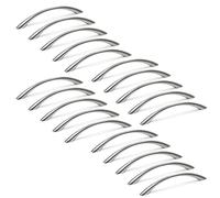 Emuca 9160951 Poignées pour meuble en zamack, nickel satiné, CC 128mm, Set de 20 Pièces