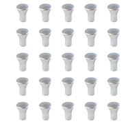 Emuca 9165064 Bouton pour meuble, Ø16mm, zamak, chromé mat, Set de 25 pièces