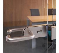 Emuca 9173065 Poignées pour serrures de portes de verre pour intérieur, Modèle en U, acier inoxydable