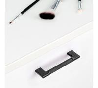 Emuca 9177614 Lot de 5 poignées pour meubles Sofia, L189mm, entraxe 160mm, Aluminium , Peint en noir