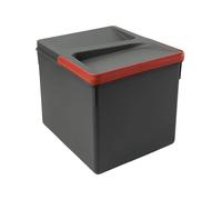 Emuca - Poubelles, Compartiments de Recyclage pour Base à Couper, bac Hauteur 216mm et capacité 12 litres, Gris, H 216 mm (1x12L)