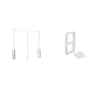 Emuca - Barre de penderie escamotable largeur 600-830mm + 2 panneaux latéraux, finition blanche
