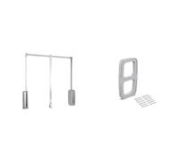 Emuca - Barre de penderie escamotable largeur 600-830mm + 2 panneaux latéraux, finition chromée