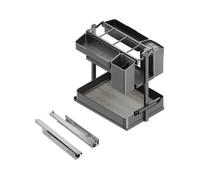 -Emuca Chariot extractible avec paniers et accessoires Harmony avec fermeture à amortie Module largeur 400mm hauteur 700mm Acier