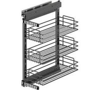 Emuca Chariot coulissant TitaneStar avec Soft Close Module 300 mm Gris anthracite Acier