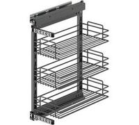 Emuca Chariot extractible TitaneStar avec fermeture amortie, module 400mm, acier, gris anthracite Gris anthracite G