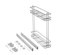 Emuca Chariot porte-bouteilles extractible pour meuble bas 150 mm montage latéral chromé acier