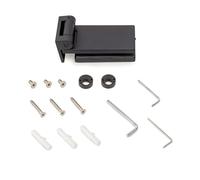 Emuca Charnière horizontale pour porte en verre embout 40 mm 8-12 mm Aluminium/Acier Noir