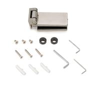 Emuca Charnière pour porte en verre horizontale – embout 34 mm, acier inoxydable, 8–12 mm