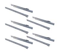 Emuca - Coulisses pour tiror de 350mm avec Sortie partielle en Couleur Gris métallisé, Lot de 5 glissières de tiroir