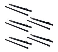 Emuca - Coulisses pour tiror de pour tiroir, 550mm avec Sortie partielle en Couleur Noir, Lot de 5 glissières de tiroir