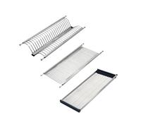 Emuca - Égouttoir Suspendu Drynox pour Assiettes et Verres, Largeur intérieur Module 635-685mm, chromée, Acier