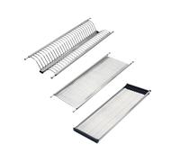 Emuca - Égouttoir Suspendu Drynox pour Assiettes et Verres, largeur intérieur module 735-785mm, chromée, Acier