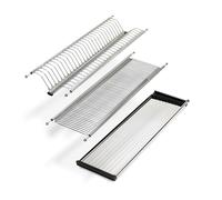 Emuca - Égouttoir Suspendu Drynox pour Assiettes et Verres, largeur intérieur module 835-885mm, chromée, Acier