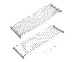 Emuca - Égouttoir Suspendu Suprastar pour Assiettes et Verres, Largeur intérieur Module 860-870mm, chromée, Acier
