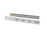 Emuca Coulisses à billes 3051405 – sortie totale, fermeture amortie 45x500 mm – zingué – Lot de 5