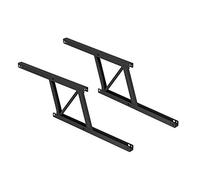 Emuca Jeu de ensemble de mécanismes de levage pour table basse, permet de lever la table de 135mm, Acier, Peint en noir
