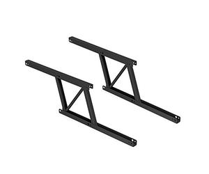 Emuca - Ensemble de mécanismes de levage pour tables basses, permette elevare la mesa 135mm, Peinture noire, Acier