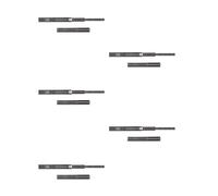 Emuca - Glissières pour tiroir avec roulement à billes 45mm x 350mm, Lot de 5 paires de coulisses à sortie totale, Noir