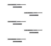 Emuca - Glissières pour tiroir avec roulement à billes 45mm x 400mm, Lot de 5 paires de coulisses à sortie totale, Noir