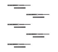 Emuca - Glissières pour tiroir avec roulement à billes 45mm x 450mm, Lot de 5 paires de coulisses à sortie totale, Noir