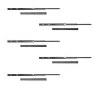 Emuca - Glissières pour tiroir avec roulement à billes 45mm x 600mm, Lot de 5 paires de coulisses à sortie totale, Noir
