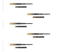 Emuca - Glissières pour tiroir avec roulement à billes 45mmx350mm, Lot de 5 paires de coulisses à sortie totale avec fermeture amortie, noir