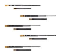 Emuca - Glissières pour tiroir avec roulement à billes 45mmx600mm, Lot de 5 paires de coulisses à sortie totale avec fermeture amortie, noir