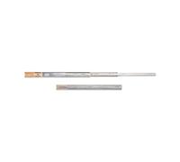 Emuca - Guías laterales para cajones con rodamiento de bolas 45mm x 550mm, pack de 1 juego de guías de extracción total con cierre suave