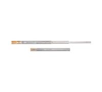 Emuca - Guías laterales para cajones con rodamiento de bolas 45mm x 600mm, pack de 1 juego de guías de extracción total con cierre suave