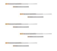 Emuca - Guías laterales para cajones con rodamiento de bolas 45mm x 600mm, pack de 5 juegos de guías de extracción total con cierre suave