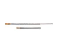 Emuca - Guías laterales para cajones con rodamiento de bolas 45mm x 650mm, pack de 1 juego de guías de extracción total con cierre suave