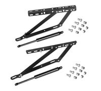 Emuca Jeu de ensemble de levage pour lits, ouverture latérale, pour lits de 90 cm, Acier, Peint en noir