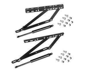 Emuca Jeu de ensemble de levage pour lits, ouverture latérale, pour lits de 90 cm, Acier, Peint en noir