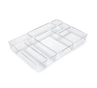 Kit de 8 organisateurs de tiroir en plastique transparent EMUCA