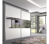 Emuca - Système coulissant pour armoires, 2 portes avec profils Vall, épaisseur 19mm, fermeture amortie, panneaux non incluses, Anodisé mat