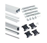 Armoire Placard 2 portes avec profils Wave18 et fermeture amortie
