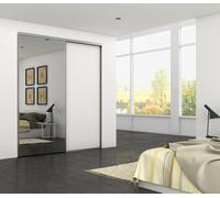 Armoire Placard 2 portes avec profils Wave16 et fermeture amortie