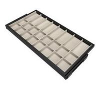 Tiroir organiseur avec coulisses Hack - largeur 900 mm - gris et noir EMUCA