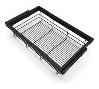 Kit de panier et cadre coulissant à fermeture souple pour armoire, réglable, module 800mm, Noir texturé