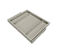 Emuca - Kit de Plateaux avec glissières à Fermeture Douce pour armoires, réglable, Module 600mm, Gris Pierre