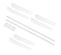 Emuca Kit de pour 3 étagères avec consoles et supports muraux Jagmet, longueur 380mm, Acier, Peint en blanc